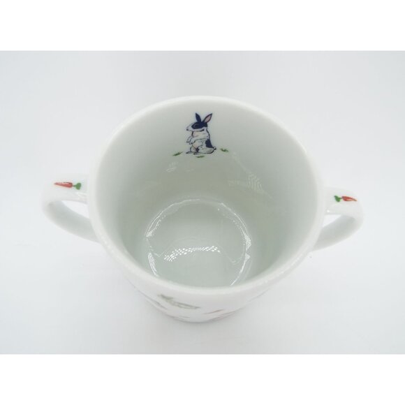 Vintage 1984 Taitu Japan Ceramic 3-Piece Bunny Rabbit Set - Plate, Bowl, Cup - Picture 9 of 13
